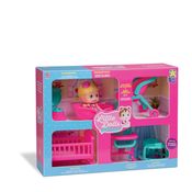 Boneca Bebê Little Dolls Casinha com 6 Acessórios Divertoys