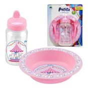 Kit Papinha Coom Prato + Copo E 2 Colheres Estampa Carrossel