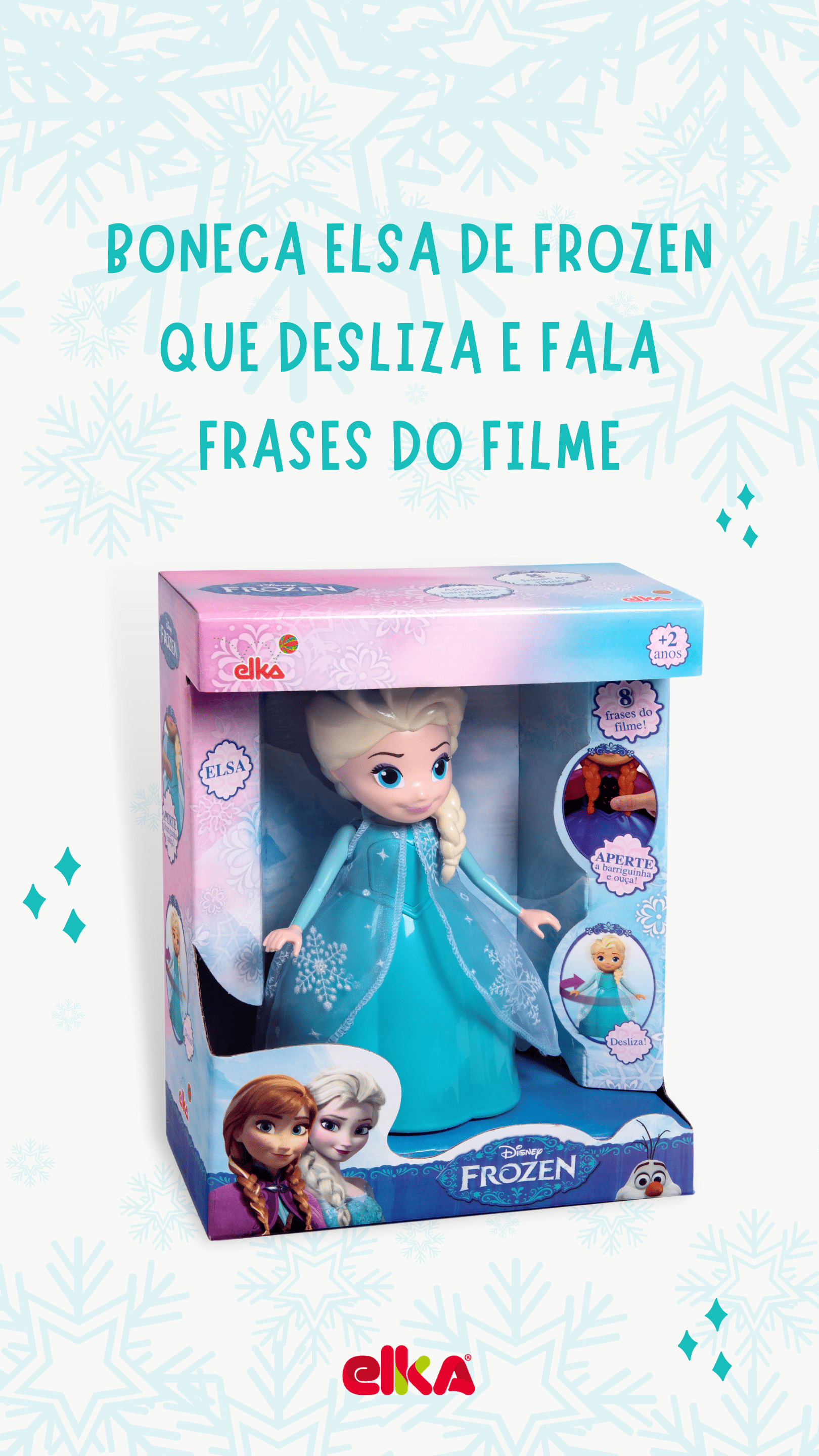 Disney Frozen Boneca Reinha Elsa Frozen I Saia Cintilante