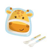 Girafa Conjunto Alimentacao Prato Baby 3 Pc Girafa - Zoop To