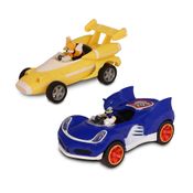 Conjunto de Carrinhos com Figuras - Sonic - Pull Back Racer - Fun