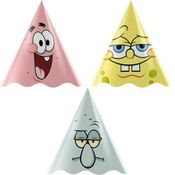 12 Chapéus De Festa Aniversário Bob Esponja