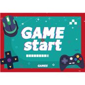 Painel Decoração Festa Games Jogos 126cm x 88cm