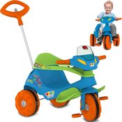 Triciclo Velobaby Passeio E Pedal Azul 206 Bandeirante