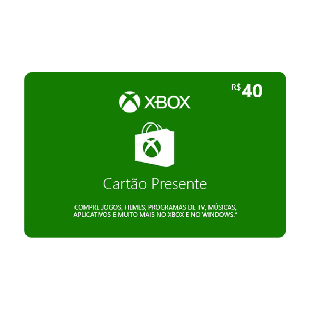 Cartão Xbox R$ 100 Reais Microsoft - R$99,99