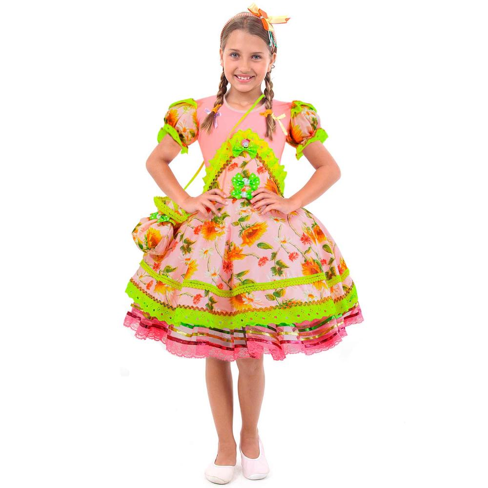 Vestido Festa junina Feminino Conjunto Camisa Xadrez + Tutu - Ri Happy