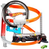 Pista de Percurso - Hot Wheels - Oficina Mecânica - Pista Motorizada - Mattel