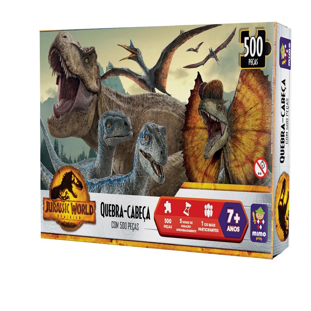 Jurassic World - Quebra Cabeça 100 peças, Indominus - Mimo Play - Mimo Toys