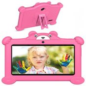 Tablet Infantil 7 Educativo com Controle de Pais, WiFi e Câmera Dupla, 2GB RAM, BaKEN, Rosa