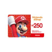 Gift Card Digital - Nintendo Cash - 250 Reais