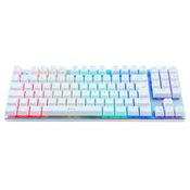 Teclado Gamer APlus Tech Barak White LED Rainbow Mecânico ABNT2 Switch Outemu Blue