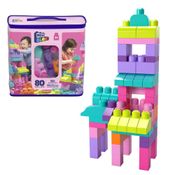 Bloco De Montar - Mega Bloks - Sacola de 80 Blocos Rosa - Mattel