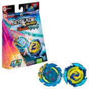 Conjunto de Piões - Beyblade Burst QuadStrike - Homet Helios H8 e Tidal Pandora Epic P8 - Hasbro