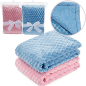 Manta Cobertor Amor Bebê Microfibra Sherpa Soft Rosa e Azul