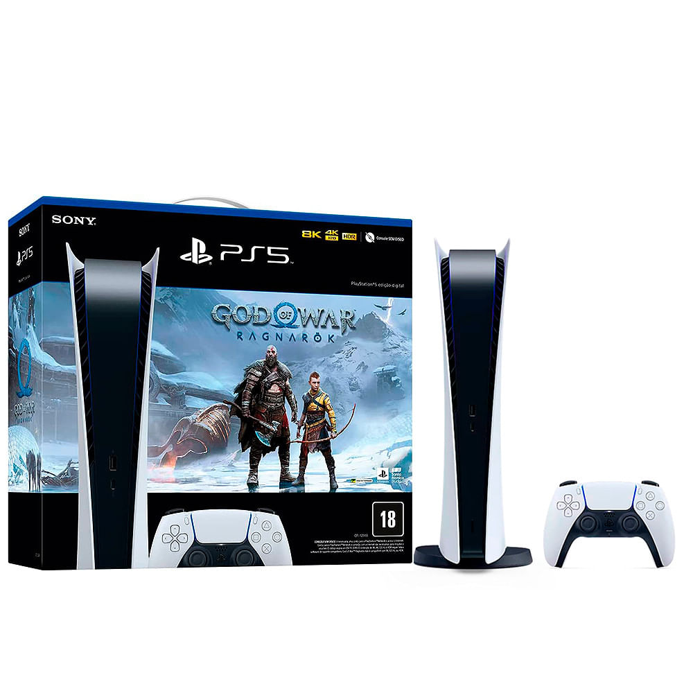 KIT PS5 Capa e Case Controle - God of War Ragnarok Edition - Pop