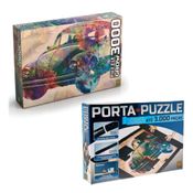 Kit Porta Puzzle e Quebra-Cabeça 3000 Peças - Vintage Car - Grow