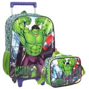 Kit Mochila Rodinha Infantil Incrivel Hulk +Lancheira Luxcel