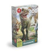 Quebra-Cabeça - Dinossauros - 100 Peças - Grow