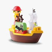 Conjunto De Blocos De Montar - Samba Toys - Tchuco Bloks - Navio Pirata - 49 Peças