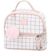 Frasqueira Térmica Hug Linha Grid Rosa B10701