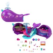 Conjunto De Bonecas E Acessórios - Polly Pocket - Barco Narval Baía Mágica - Roxo - Mattel