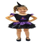 Conjunto De Fantasia E Acessório - Halloween - Bruxinha - Preto - Brink Model - Tamanho G