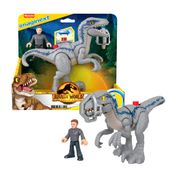 Figura Ação - Imaginext - Blue e Owen - Jurassic World - Mattel