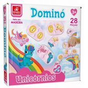 Jogo Domino Dos Unicornios 28 Pecas Brincadeira de Crianca