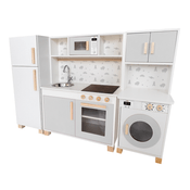 Kit Cozinha Infantil com Geladeira e Máquina de Lavar Exclusiva