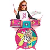 Bateria Infantil Da Barbie Fabulosa c/ Banquinho F00047 Fun