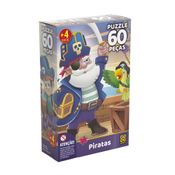 Quebra-Cabeça - 60 Peças - Piratas - Grow