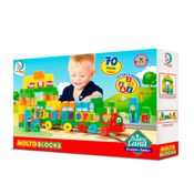 Trenzinho MoltoBlocks 70 Peças Cardoso Toys 24M+ 8005