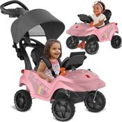 CARRINHO PASSEIO E PEDAL SMART BABY COMFORT ROSA - BANDEIRANTE