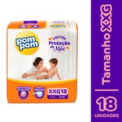 Fralda Pom Pom Protek Proteção de Mãe Jumbo XXG com 18un