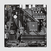 Placa Mae Gigabyte B550M,  AM4 4XDDR4(MÁX128GB), 4 Sata, 1 M.2, 2XUSB 3.2, 4XUSB 2.0, 1XHDMI