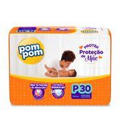 Fralda Pom Pom Protek Proteção de Mãe Jumbo P com 30un