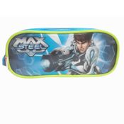 Estojo Escolar Infantil Max Steel Azul 2 Divisorias Sestini