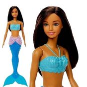 Boneca Barbie Sereia Morena Cauda Azul HGR07 - Mattel HGR04