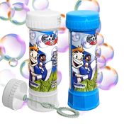 Kit 2 Brinquedos Infantil Tubo Bolha Sabão Futebol Azul