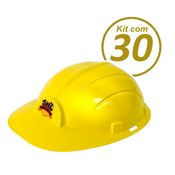 Kit 30 Chapéu de Construção Capacete Fantasia Festa Infantil e Adulto