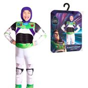 Fantasia Buzz Lightyear Infantil Macacão Astronauta Longa Com Capuz - M 5 - 8