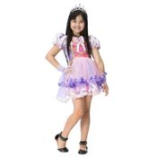 Vestido Infantil Rapunzel de Luxo com Coroa e Luvas - M 5 - 8