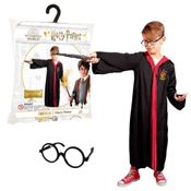 Fantasia do Harry Potter Infantil Capa Grifinória de Luxo - G 9 - 12