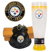Kit NFL Copo Pittsburgh Steelers Gel Termico + Chaveiro