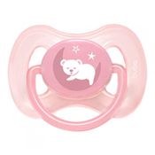 Chupeta - Silicone Ultra Soft - 0-6m - Comfort - Urso Rosa - Buba