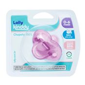 Chupeta - Silicone - 0-6m - Rosa - Lolly Kinddy