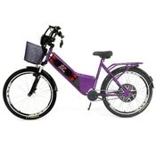 Bicicleta Elétrica - Street PAM - Cestinha - 800w 48v Lithium - Roxa - Plug and Move