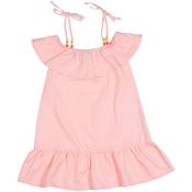 Vestido Curto Franzido - Rosa - Mania Kids