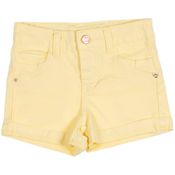 Shorts Feminino Color - Amarelo - Mania Kids