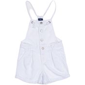 Jardineira Feminina - Branca - Mania Kids